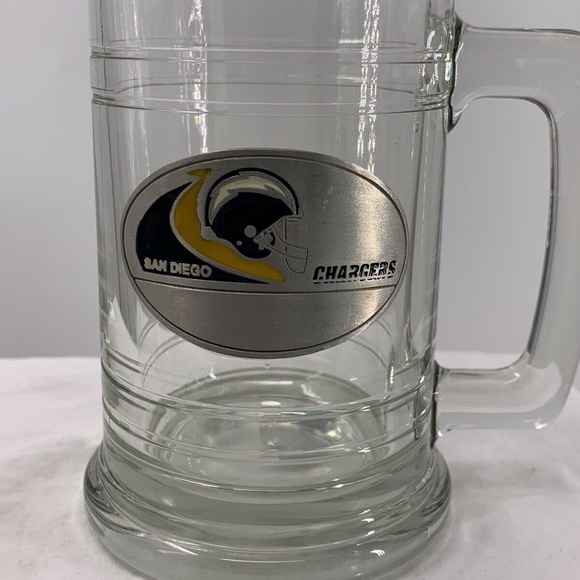 NFL Kitchen Vintage Nfl San Diego Chargers Heavy Glass Beer Mug